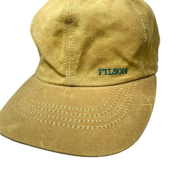 C.C. Filson Tin Cloth Waxed Canvas Waterproof Insulated Ear Flap Cap Mens - Picture 9 of 10